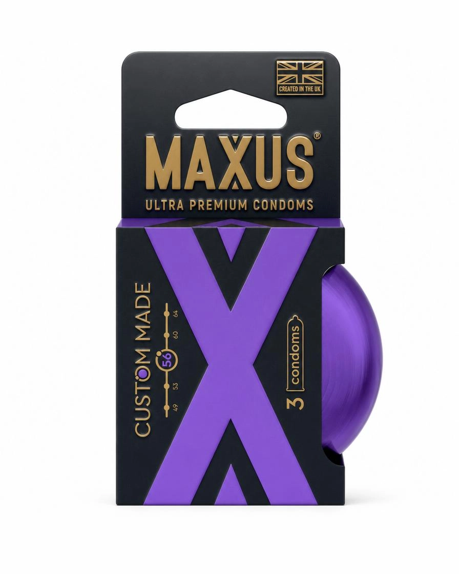 Презервативы MAXUS Custom Made 56 №3 в железном кейсе, увеличенные X-Edition, 3 шт