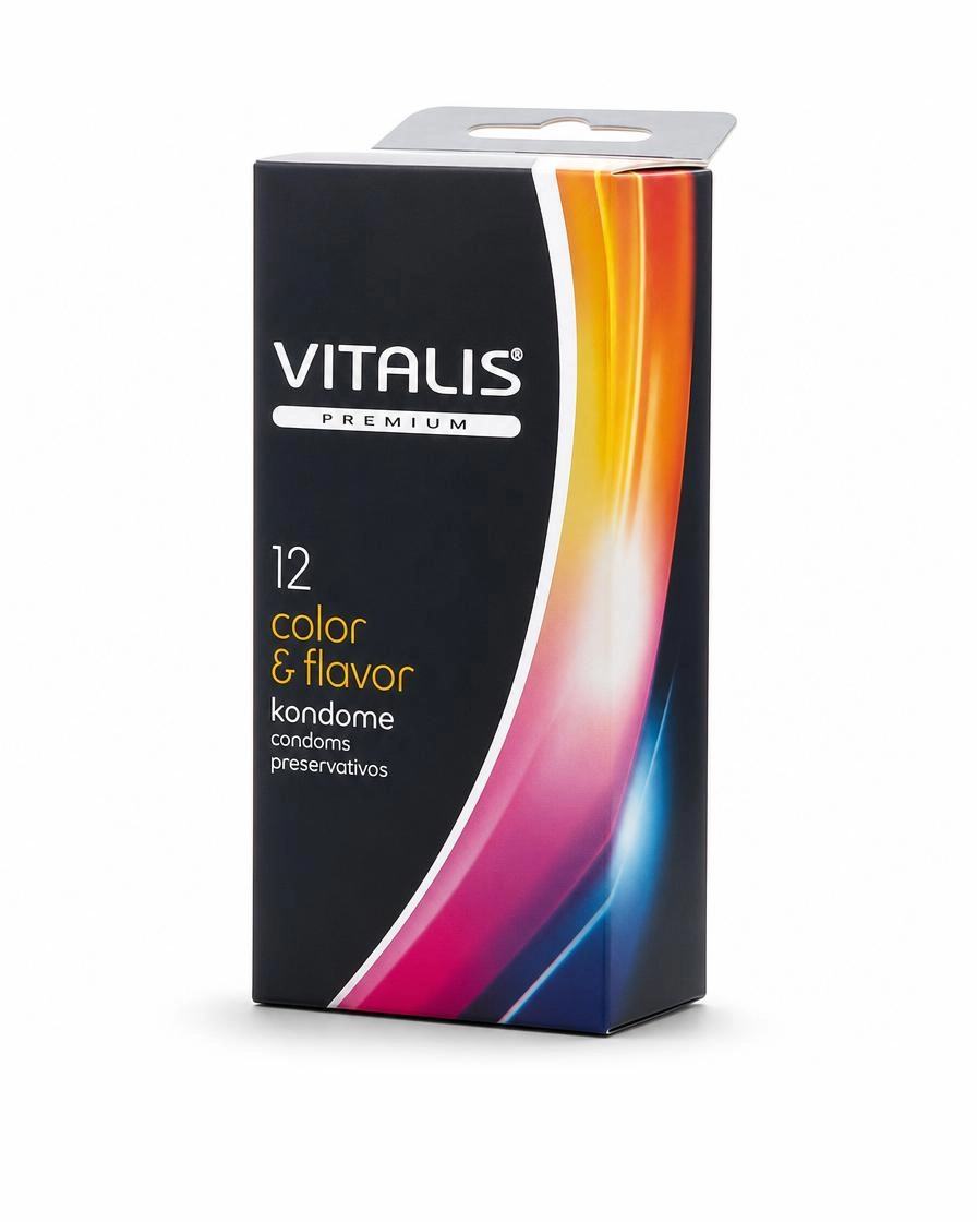 Презервативы Vitalis Premium color & flavor цветные, ароматизированные №12