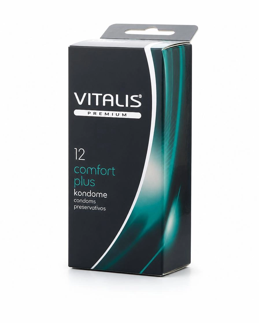 Презервативы Vitalis Premium comfort plus контурные анатомической формы №12