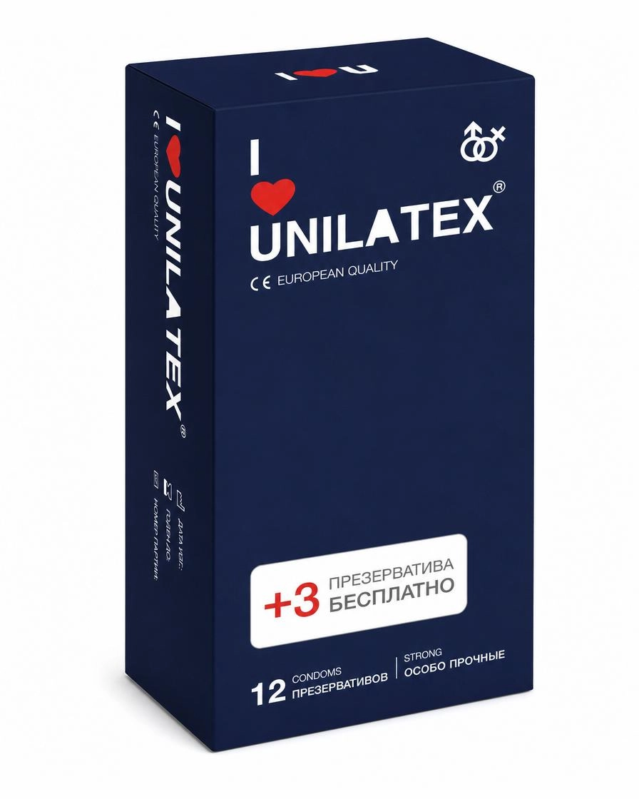 Презервативы Unilatex Extra Strong 12+3шт