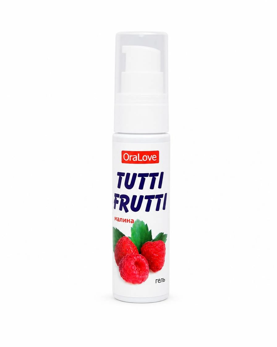 Оральный лубрикант Tutti Frutti со вкусом малины 30г