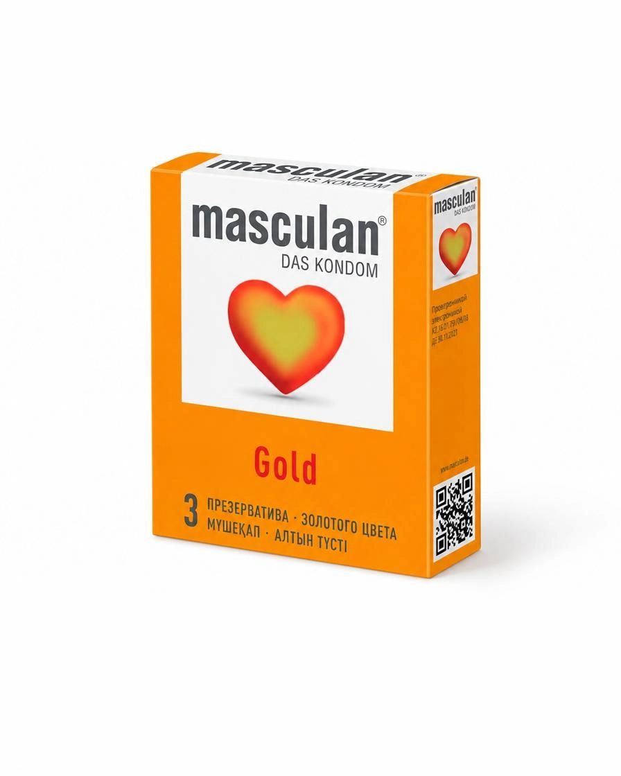 Презервативы Masculan 5 Ultra, золотого цвета, №3
