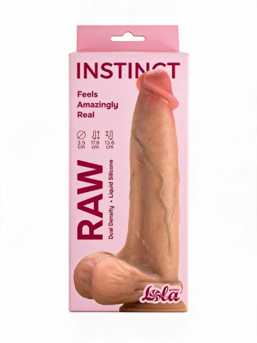 Реалистичный дилдо Raw Instinct 13,6 х 3,5 см.