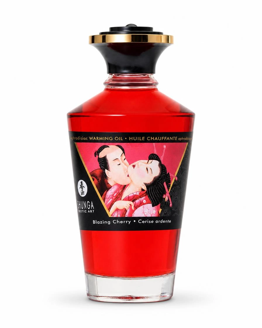 Масло для массажа Shunga Afrodisiac Warming Вишня, разогревающее, 100 мл