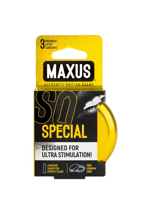 Презервативы MAXUS Special №3 в железном кейсе, точечно-ребристые, 3 шт