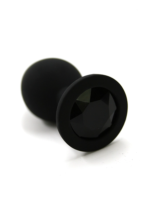 Анальная втулка Kanikule Plugs, силикон, размер M, Ø3,5 см, черный/черный