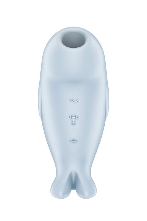 Вакуумный стимулятор клитора Satisfyer Seal You Soon, силикон, голубой, 11см