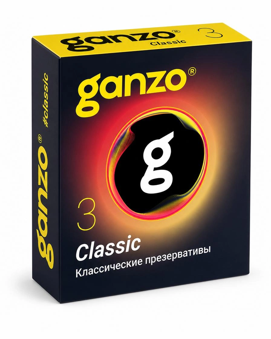 Презервативы Ganzo Classic, 18.5 см, 3 шт.