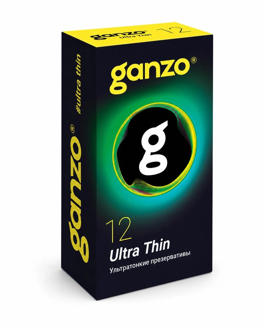 Презервативы Ganzo Ultra Thin, 18 см, 12 шт.