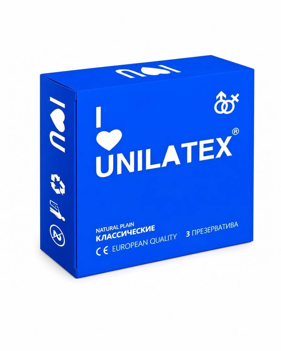 Презервативы Unilatex Natural Plain, классические, №3