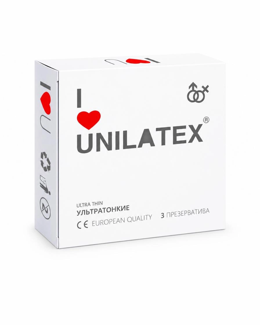 Unilatex Ultrathin презервативы ультратонкие, 19 см, №3