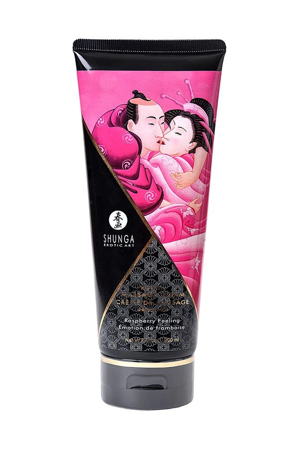 Массажный крем Shunga Erotic Art Raspberry Feeling, съедобный, малина, 200 мл