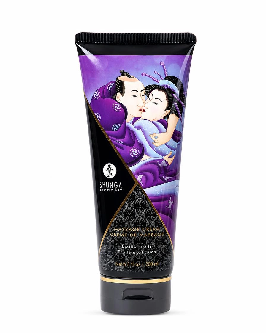 Массажный крем Shunga Erotic Art Exotic Fruits, съедобный, экзотические фрукты, 200 мл