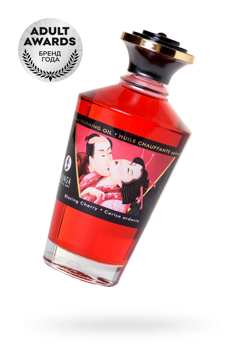 Масло для массажа Shunga Afrodisiac Warming Вишня, разогревающее, 100 мл