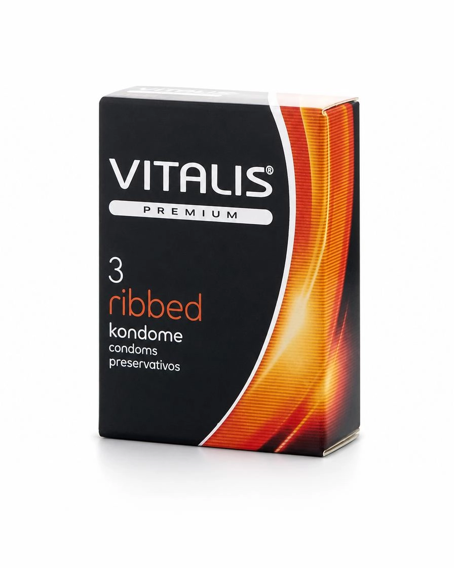 Презервативы Vitalis Premium ribbed ребристые №3