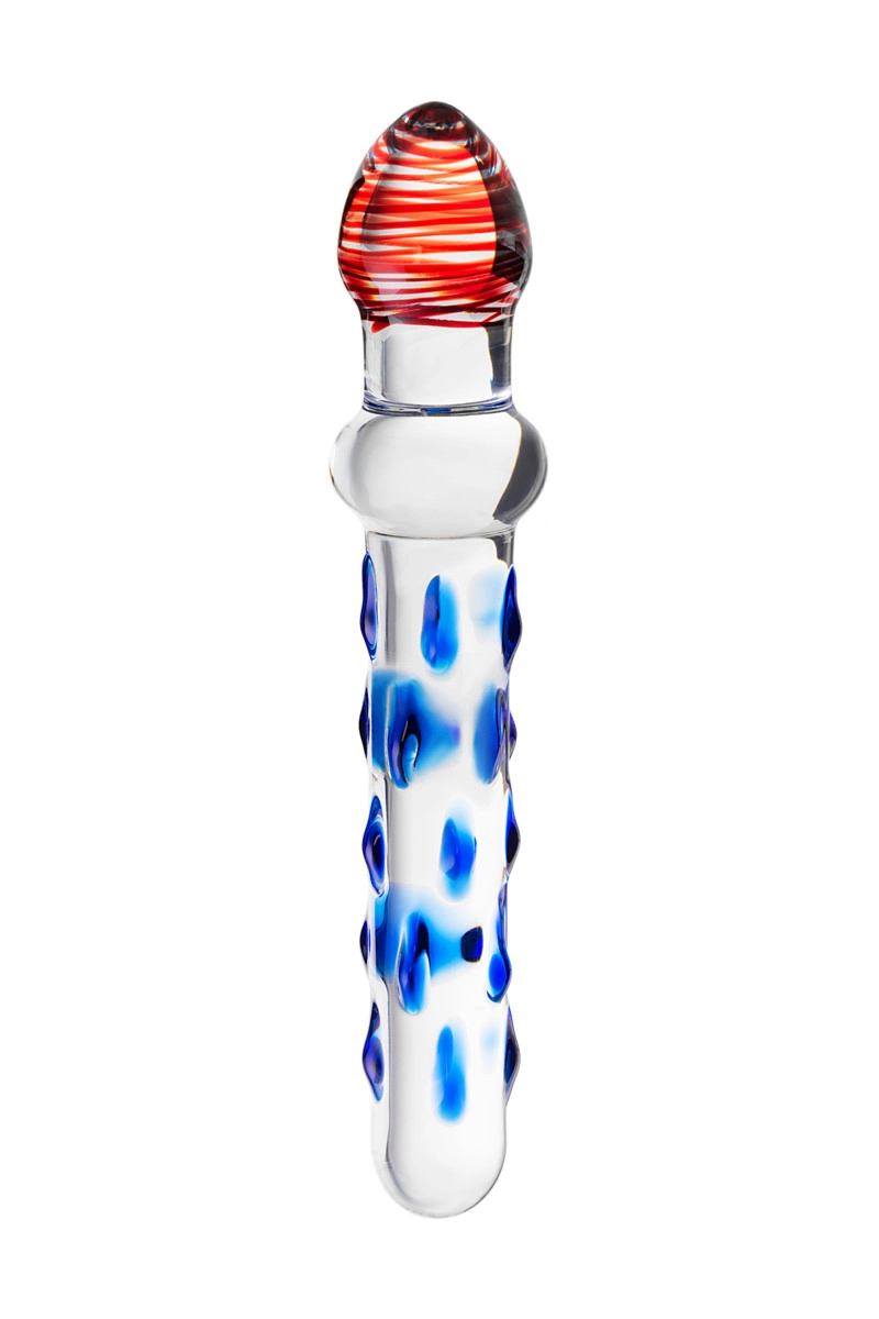 Двусторонний фаллоимитатор Sexus Glass, 14 см, Ø 3,5 см, прозрачный