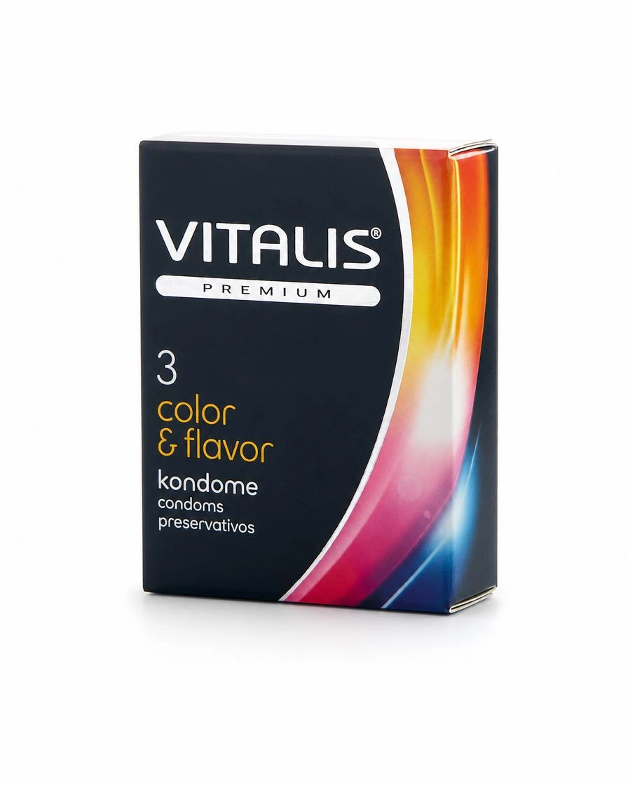 Презервативы Vitalis Premium color & flavor цветные, ароматизированные №3