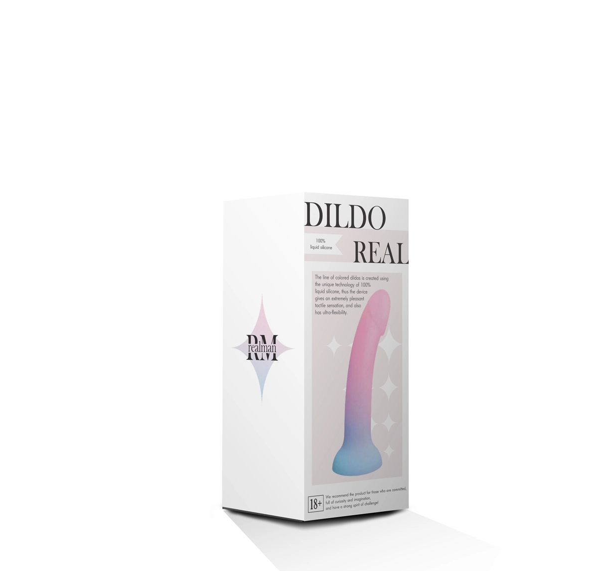 Фаллоимитатор Real Men из жидкого силикона, градиентный, Ø 3,4 см, 16 см
