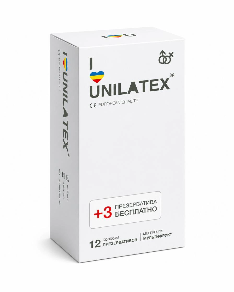 Unilatex презервативы Multifruits, 12 шт
