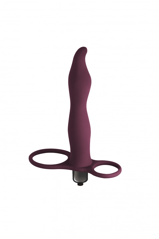 Вибронасадка для двойного проникновения Pure Passion Flirtini Wine red