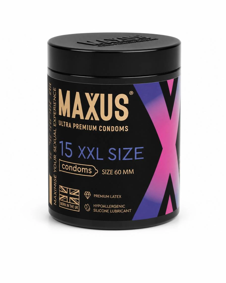 Презервативы MAXUS XXL, с увеличенным размером, X-Edition, с железным кейсом, 15 шт