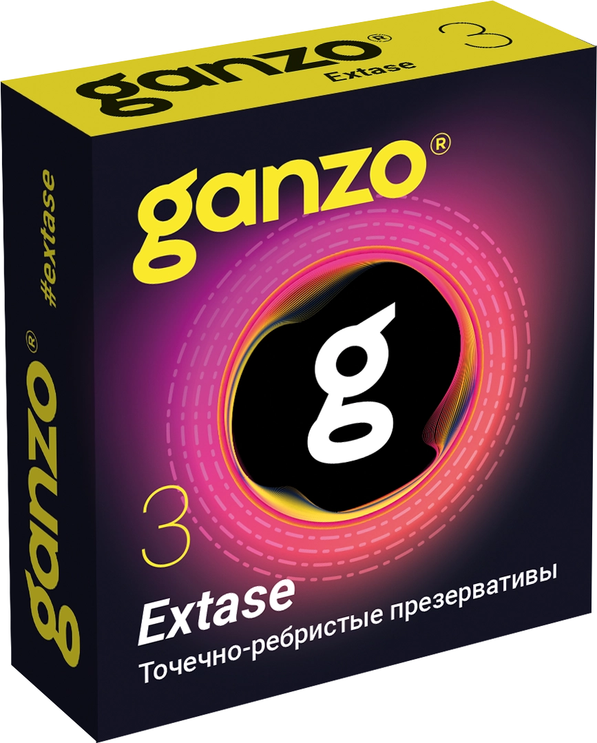 Презервативы Ganzo Extase, 18 см, 3 шт.