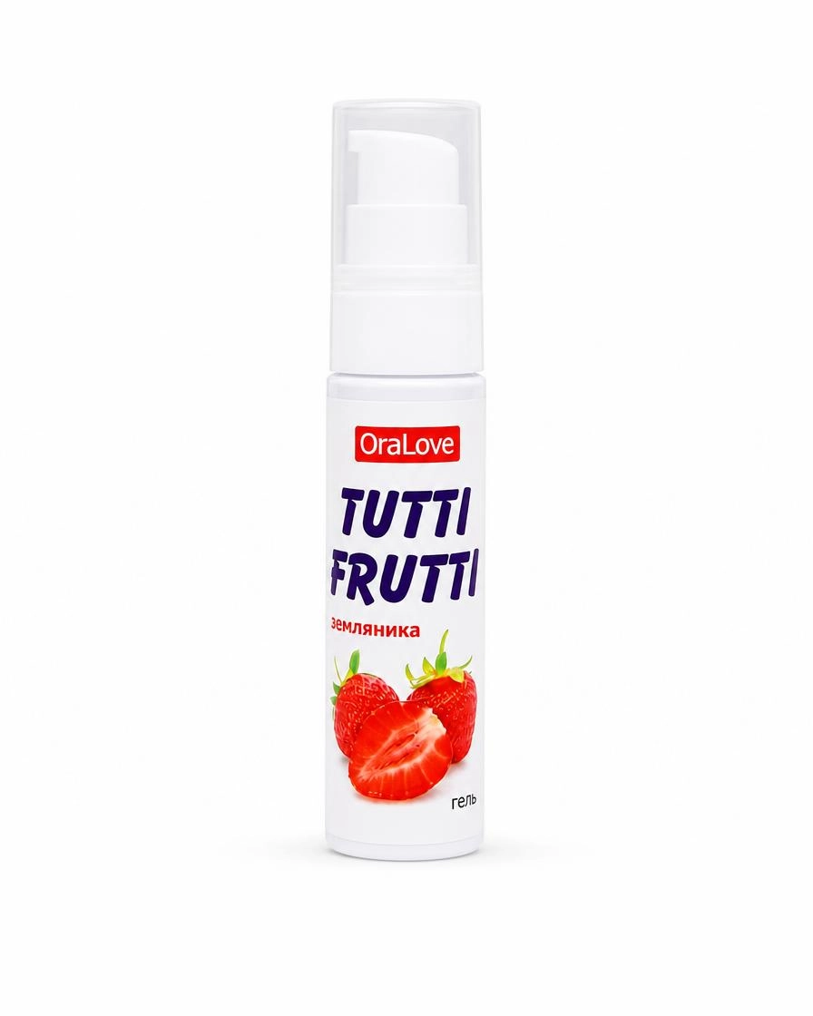 Оральный лубрикант Tutti Frutti со вкусом земляники, 30г
