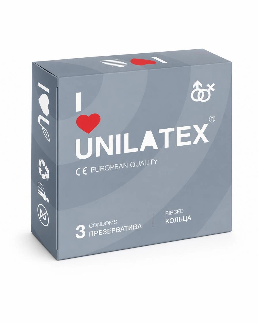 Презервативы Unilatex Ribbed 3 шт