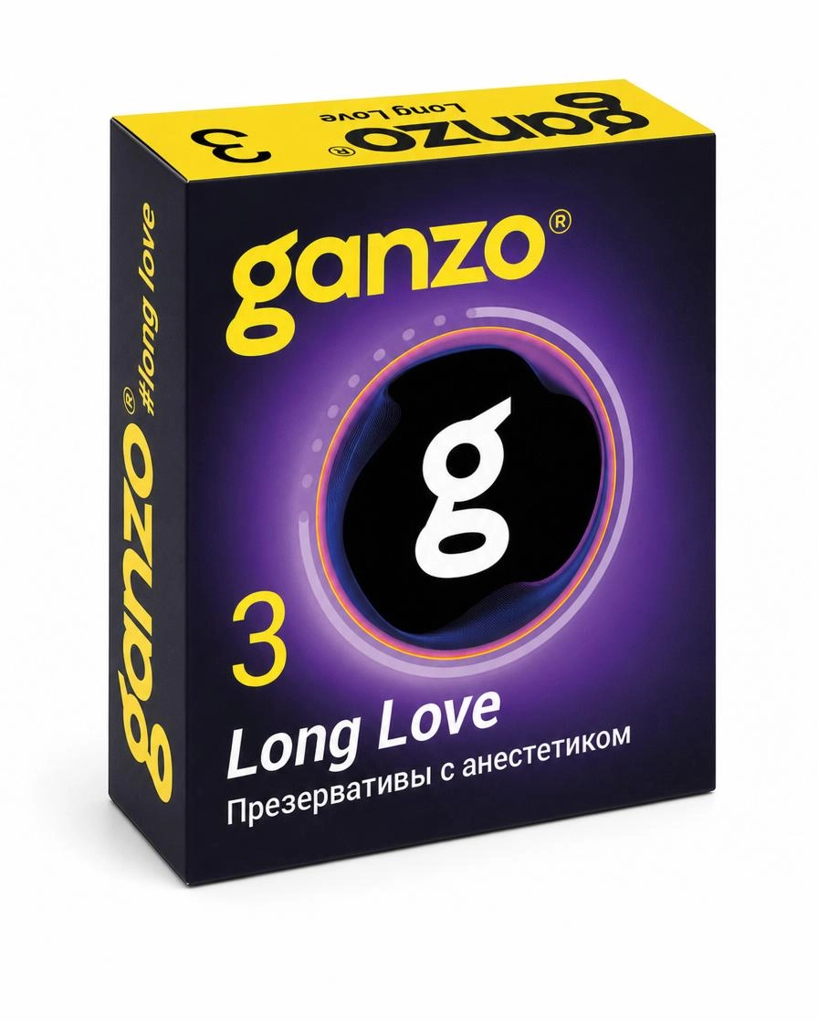 Презервативы Ganzo Long Love, 18 см, 3 шт.