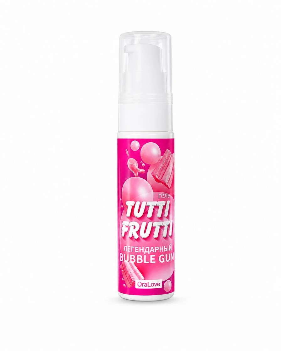 Лубрикант Tutti-frutti bubble gum, на водной основе, 30г