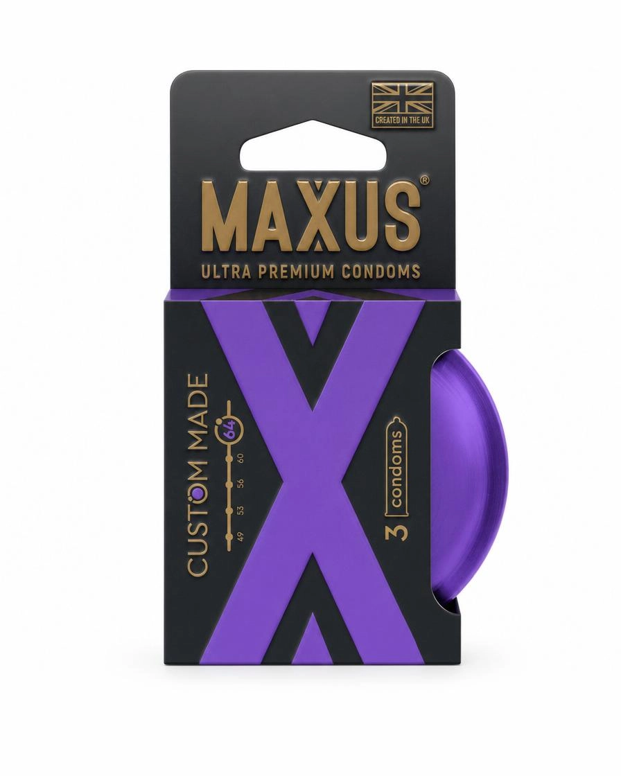 Презервативы MAXUS Custom Made 64 №3 в железном кейсе, увеличенные X-Edition, 3 шт