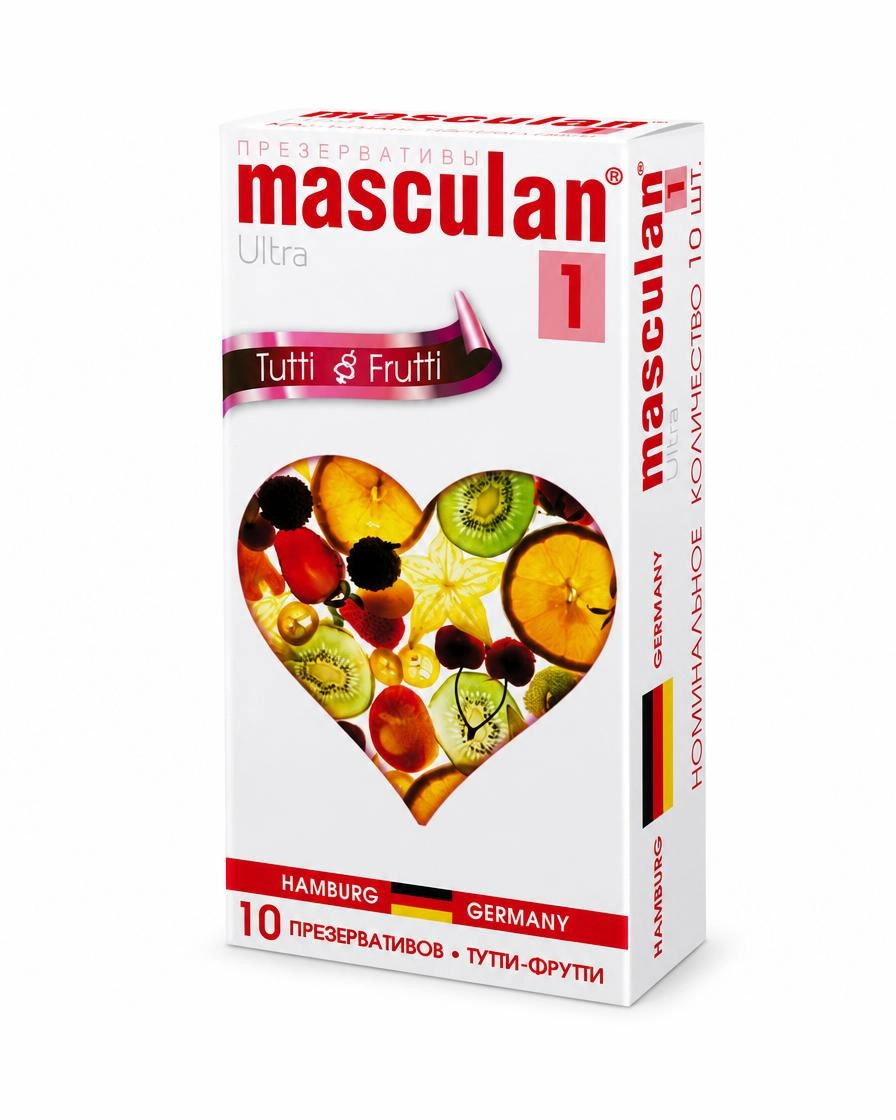 Презервативы Masculan Ultra 1, тутти-фрутти (Tutti-Frutti), №10