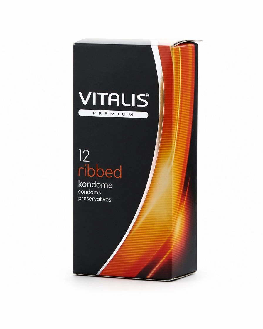 Презервативы Vitalis Premium ribbed ребристые №12