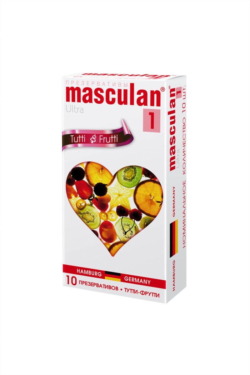Презервативы Masculan Ultra 1, тутти-фрутти (Tutti-Frutti), №10