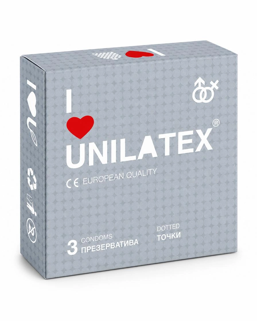 Презервативы Unilatex Dotted 3 шт