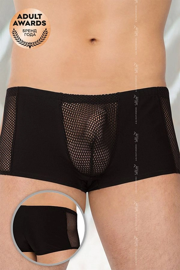 Шорты мужские с сеткой SoftLine Collection, черный, M